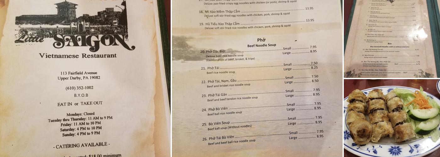 Little Saigon Menu