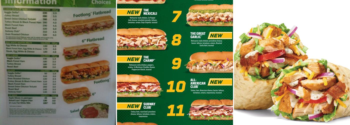 Subway Menu