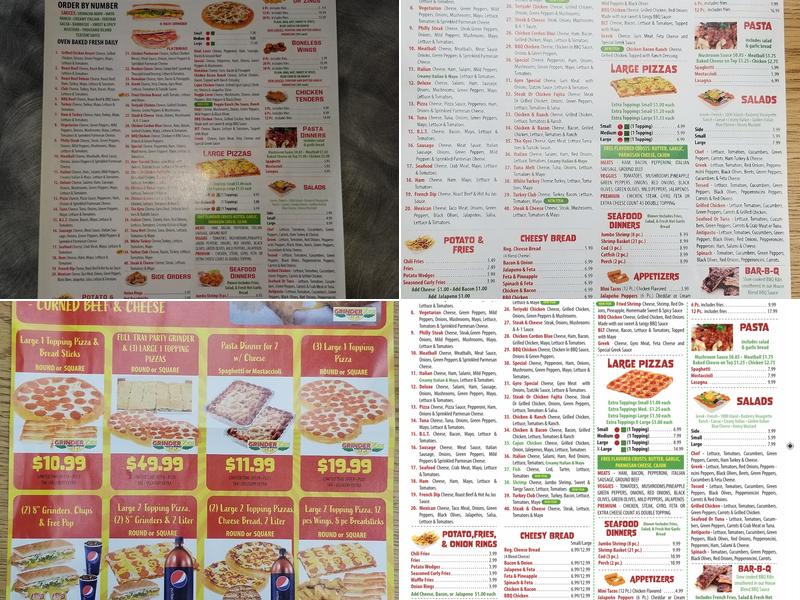 GrinderZ of Hazel Park Menu