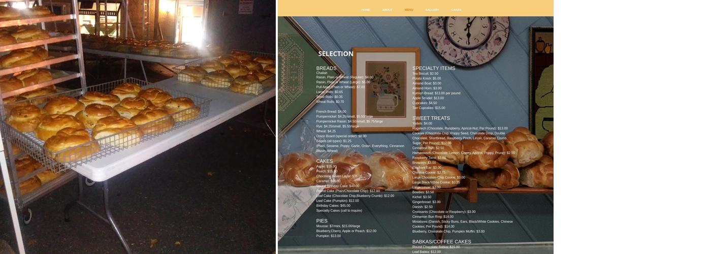 Roling's Bakery Menu