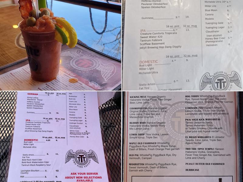 Two Tire Tavern Menu