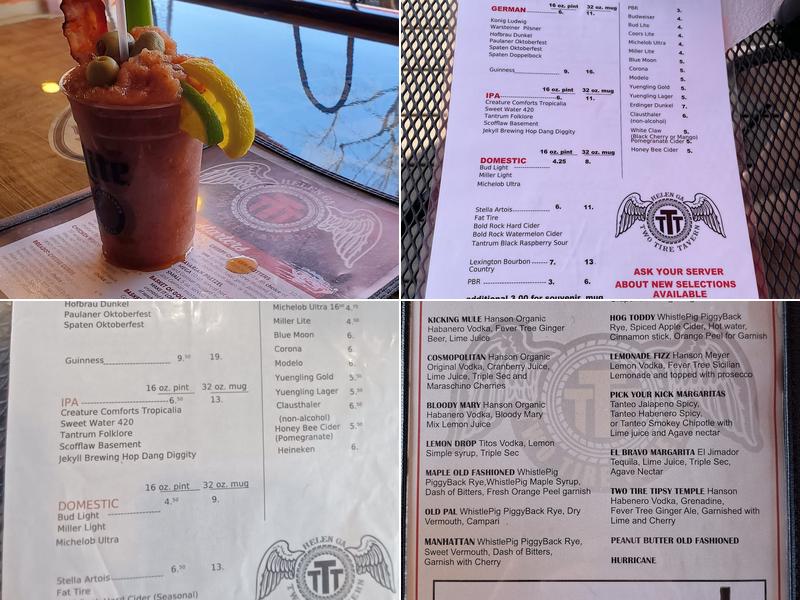 Two Tire Tavern Menu