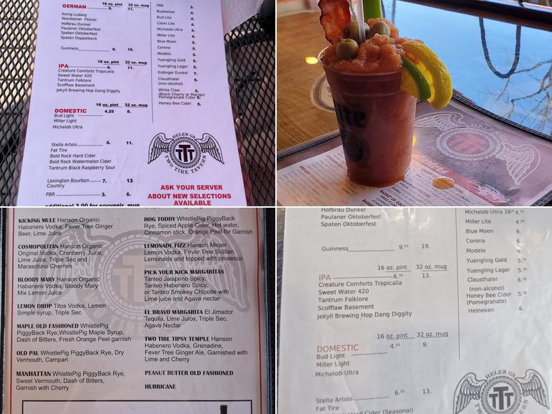 Two Tire Tavern Menu