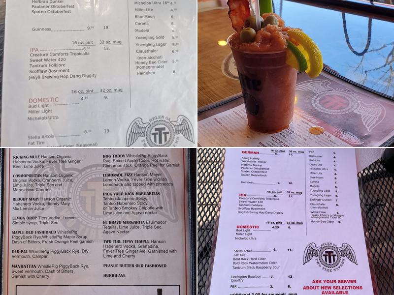 Two Tire Tavern Menu