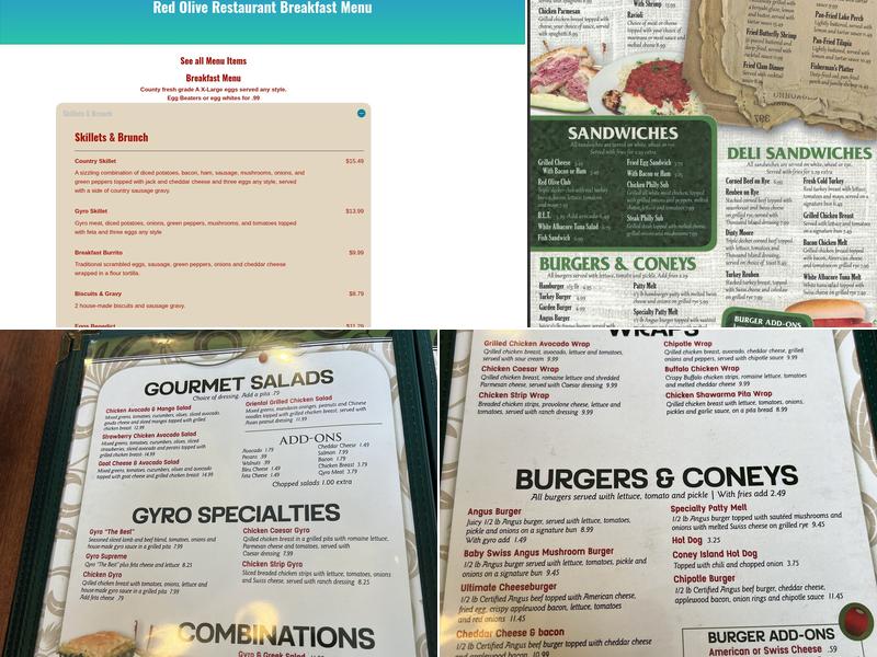 Red Olive Restaurant - Wixom Menu