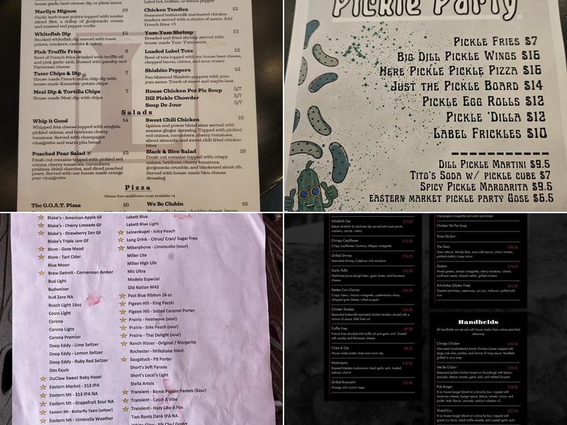 Label Kitchen + Bar Menu