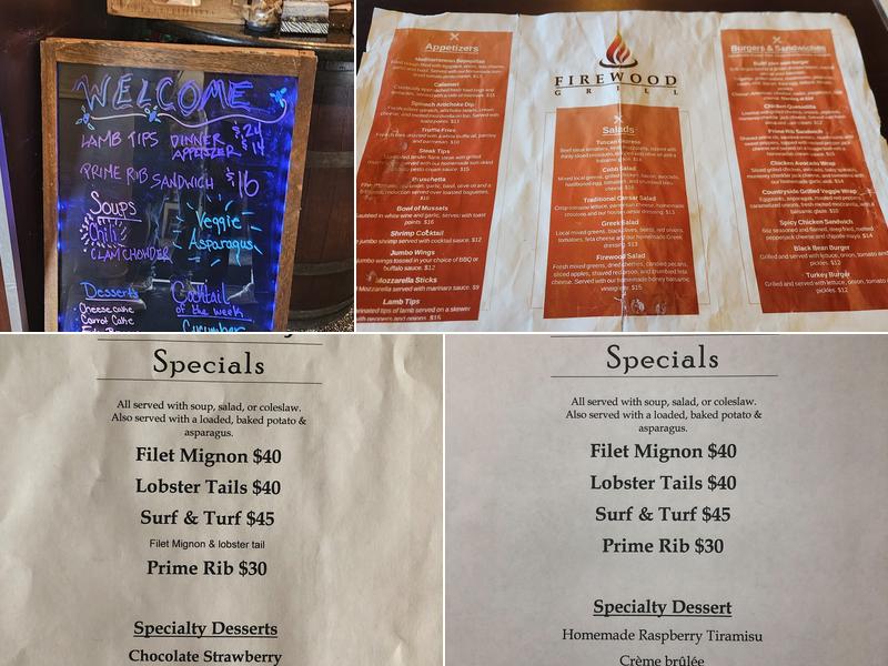 Firewood Grill Menu