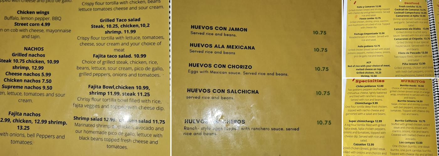Los Hermanos Menu