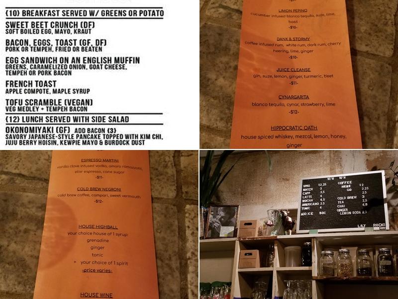 Win Win Coffee Menu