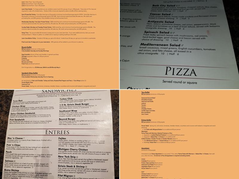 Bath City Bistro Menu