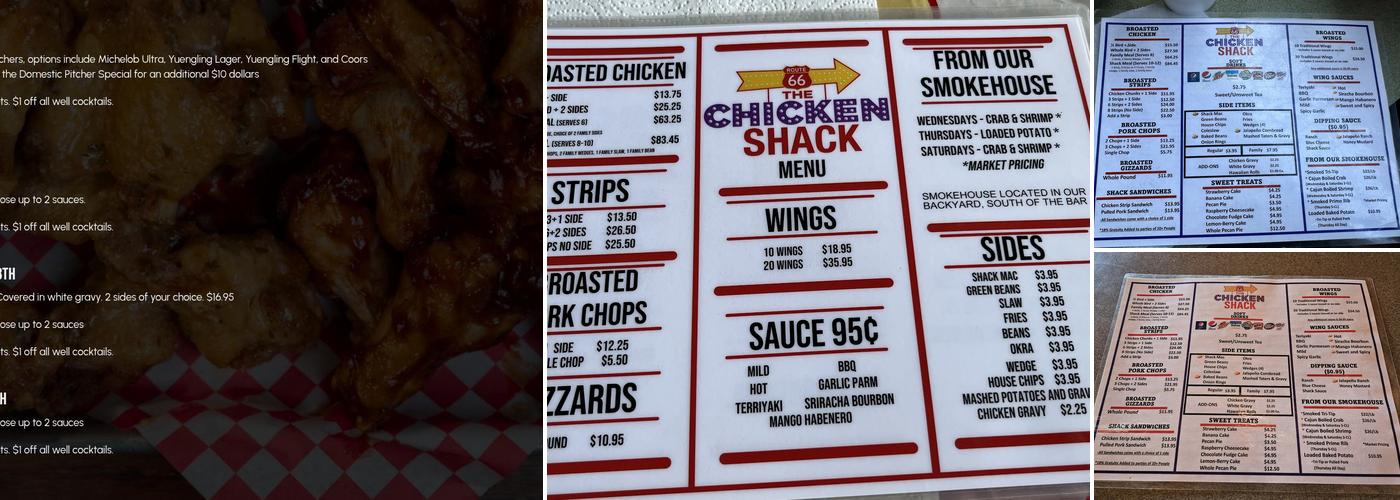Chicken Shack Menu