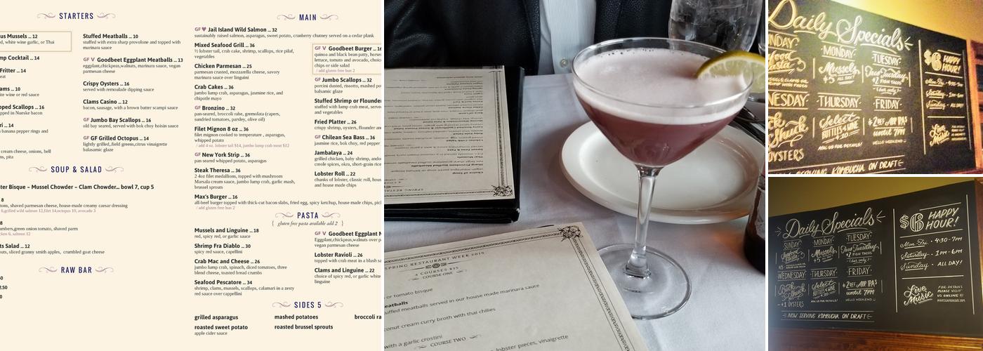 Max's Seafood Cafe Menu