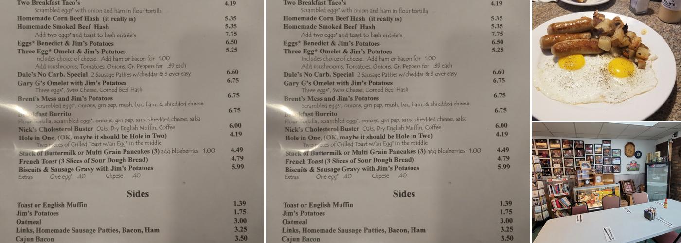 Willie's Rear Menu
