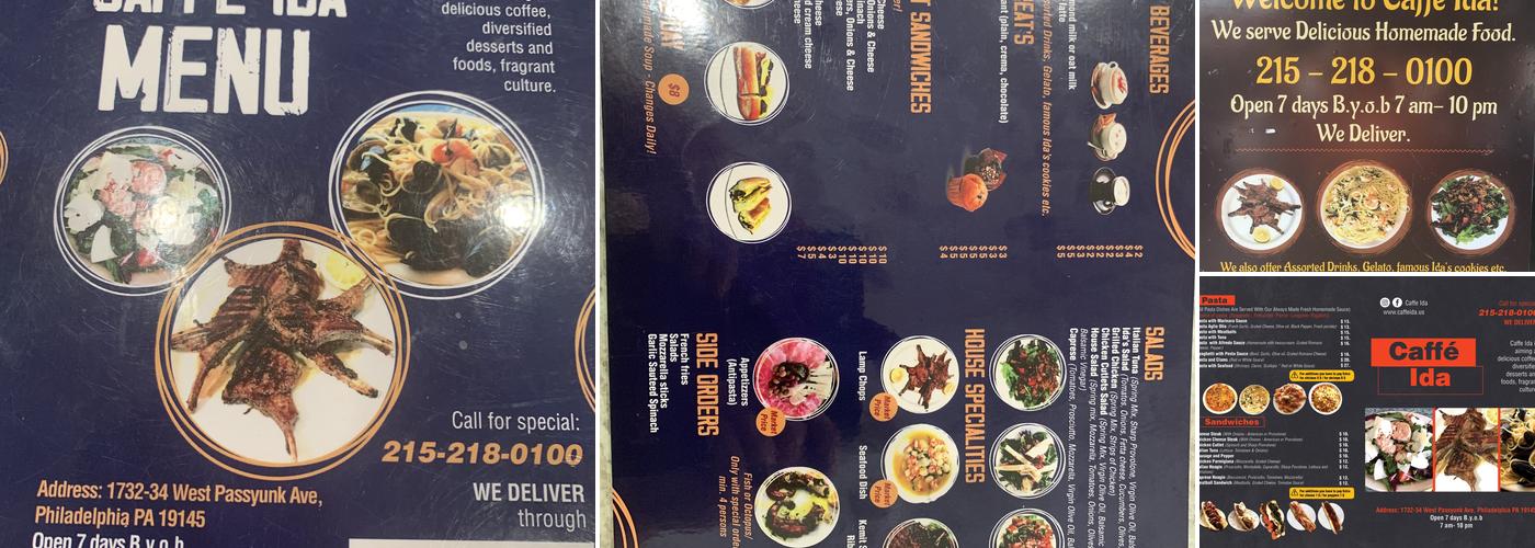 Caffè Ida Menu