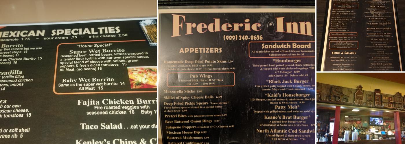 Frederic inn Menu
