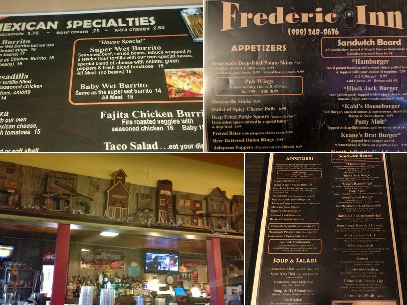 Frederic inn Menu