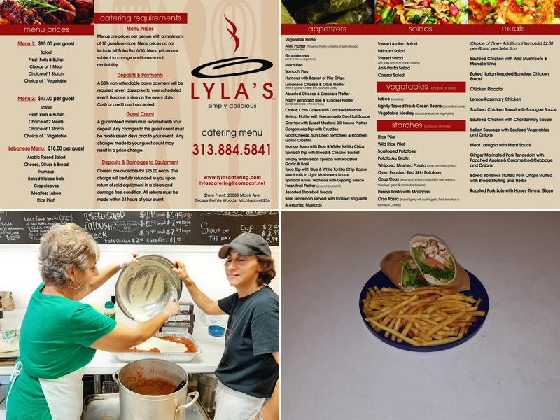 Lyla's Catering Menu
