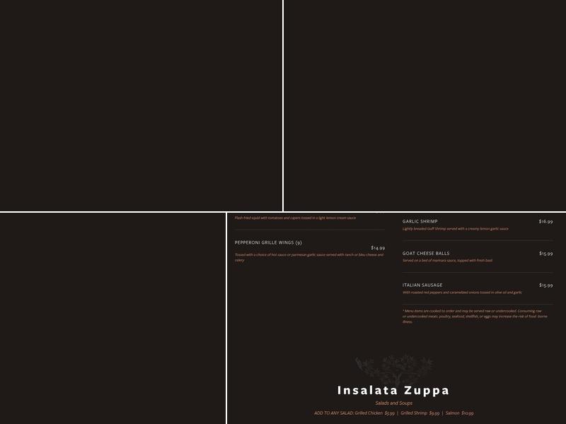 Pepperoni Grille Menu