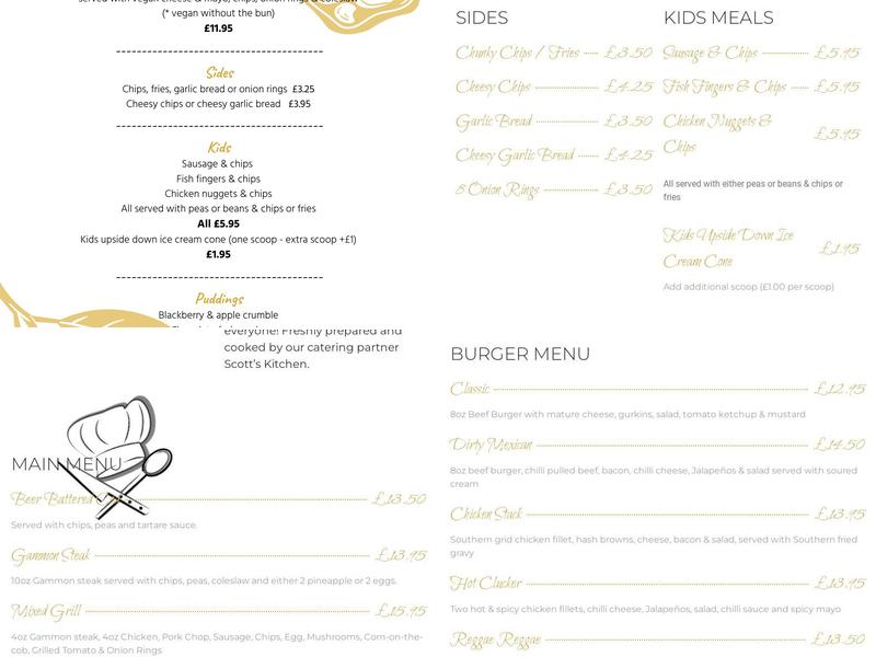 THE ROYAL STANDARD Menu