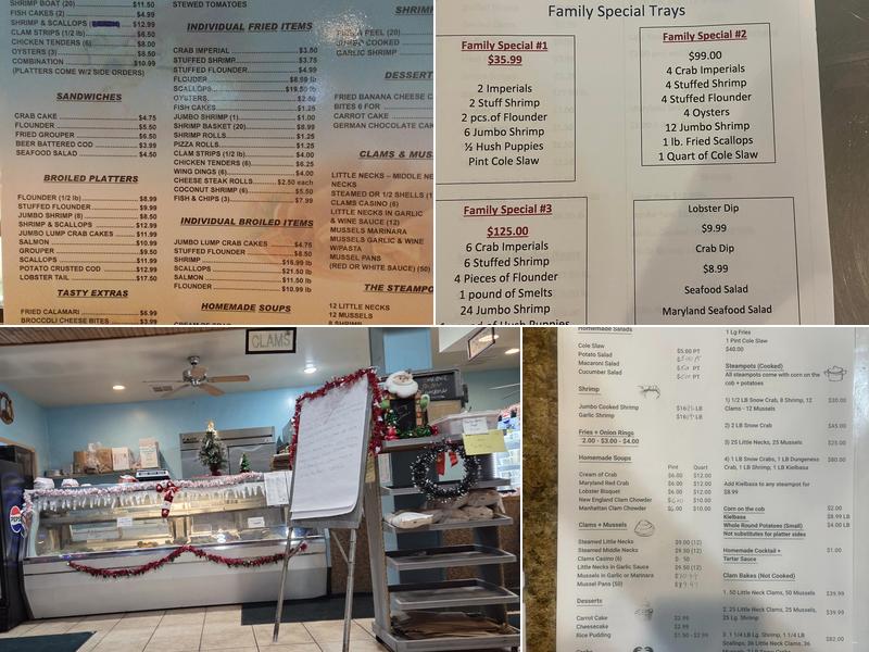 Dom's Seafood Menu