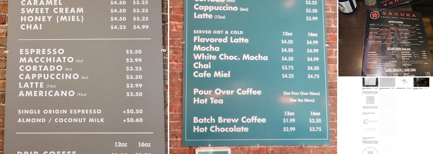 Foster Coffee Company Menu