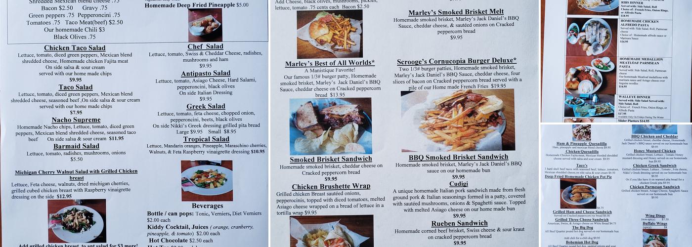 Marley’s Irish Pub Menu