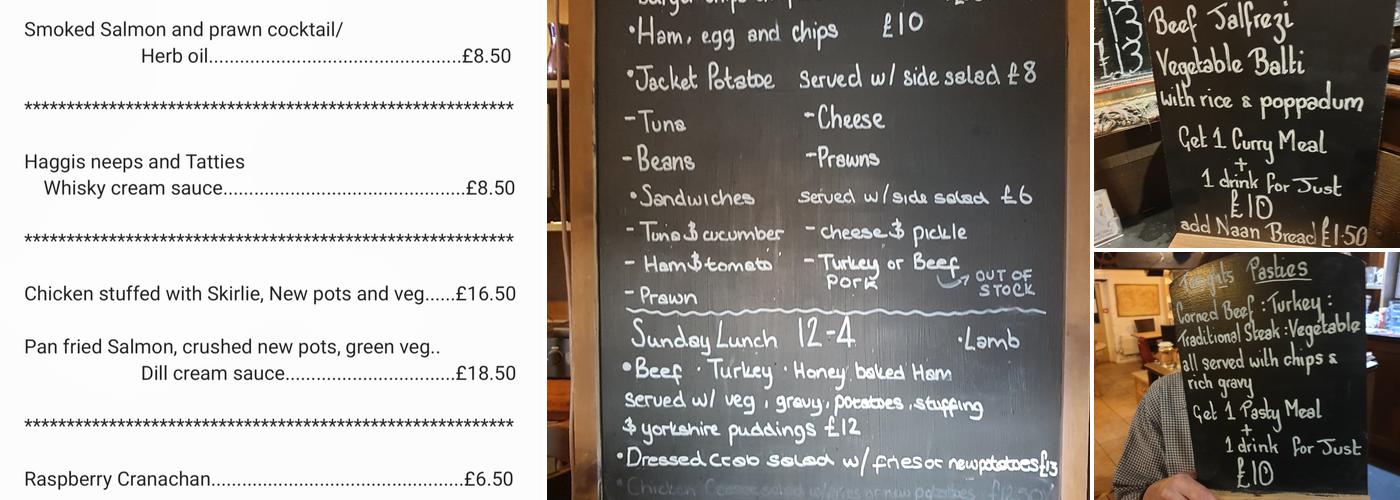 The Old Ship Inn Menu