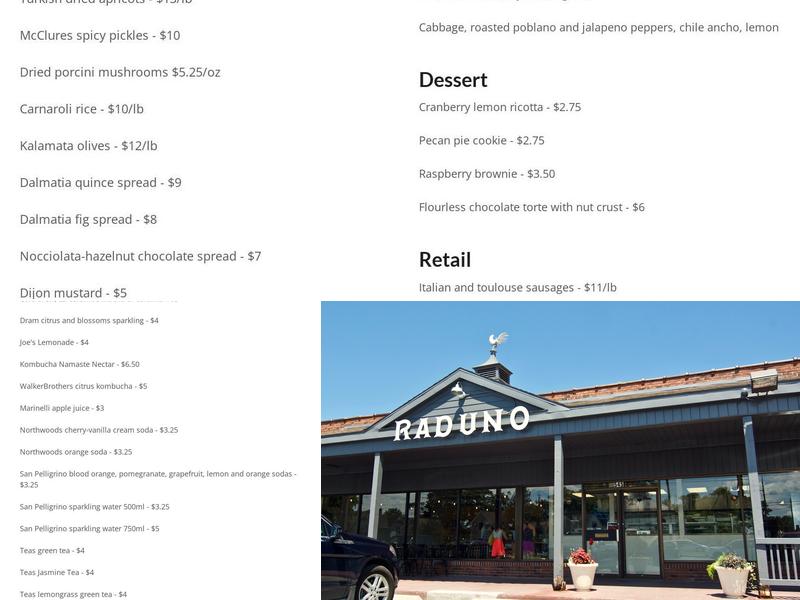 Raduno Menu