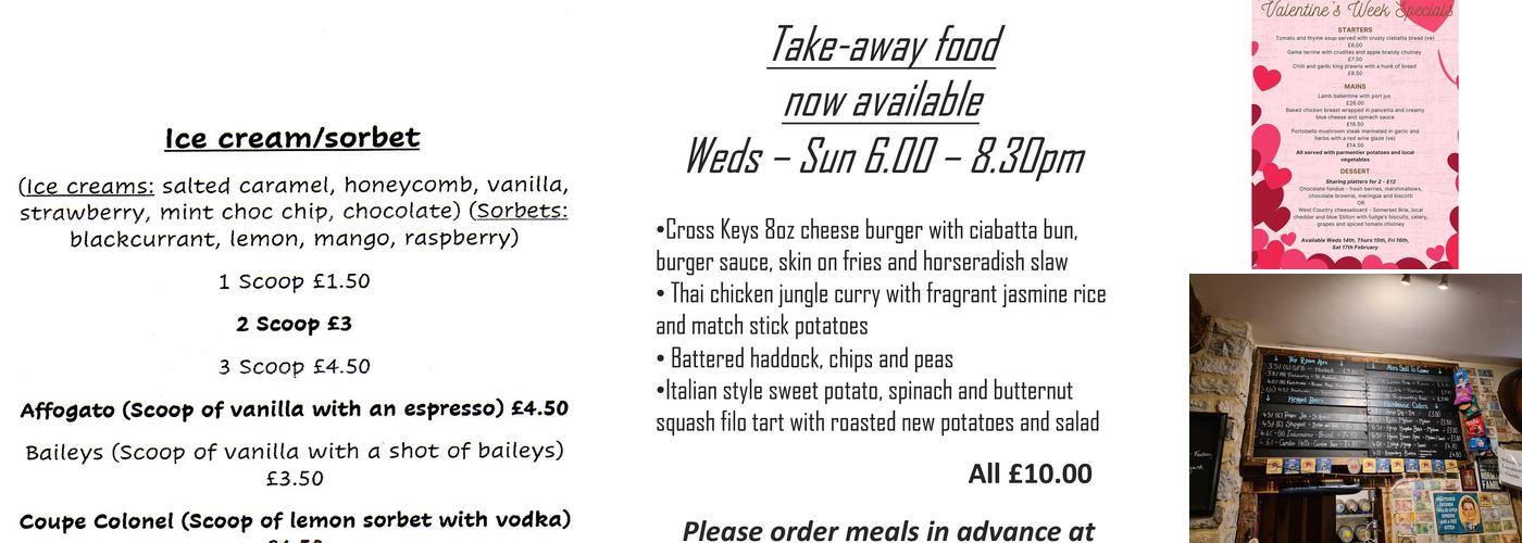 The Cross Keys Inn Menu