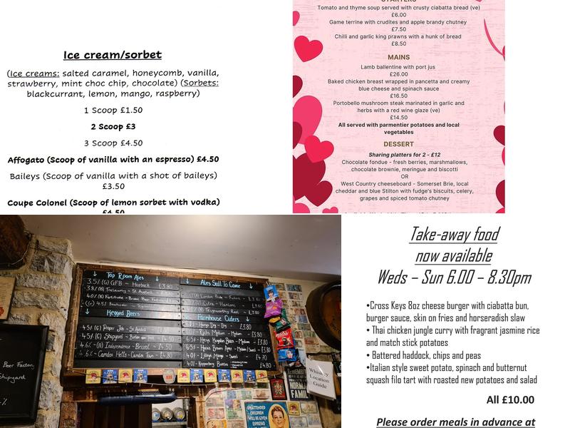 The Cross Keys Inn Menu