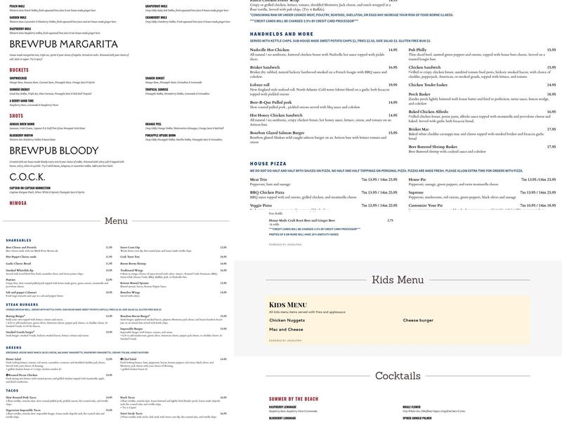 South Haven Brewpub Menu