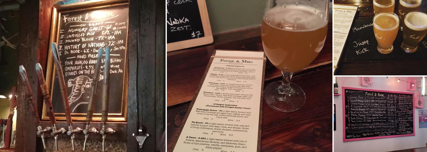 Forest & Main Brewing Company Menu