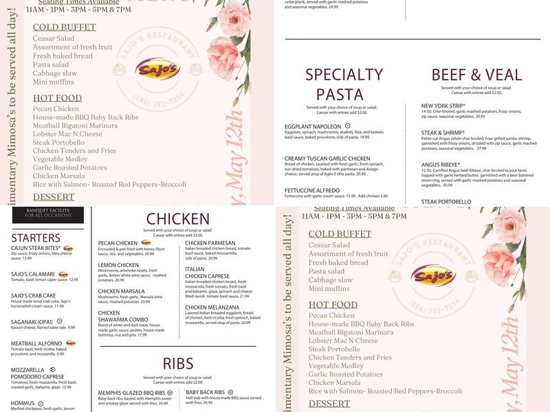 Sajos Of Clinton Menu