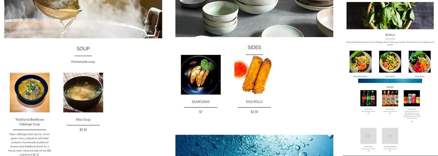 BullGogi Menu