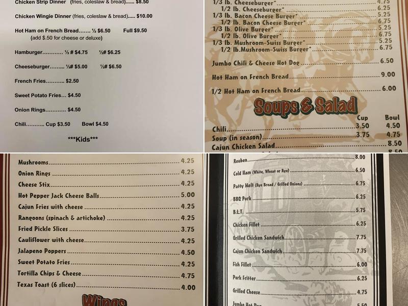 Old Tavern Inn Menu