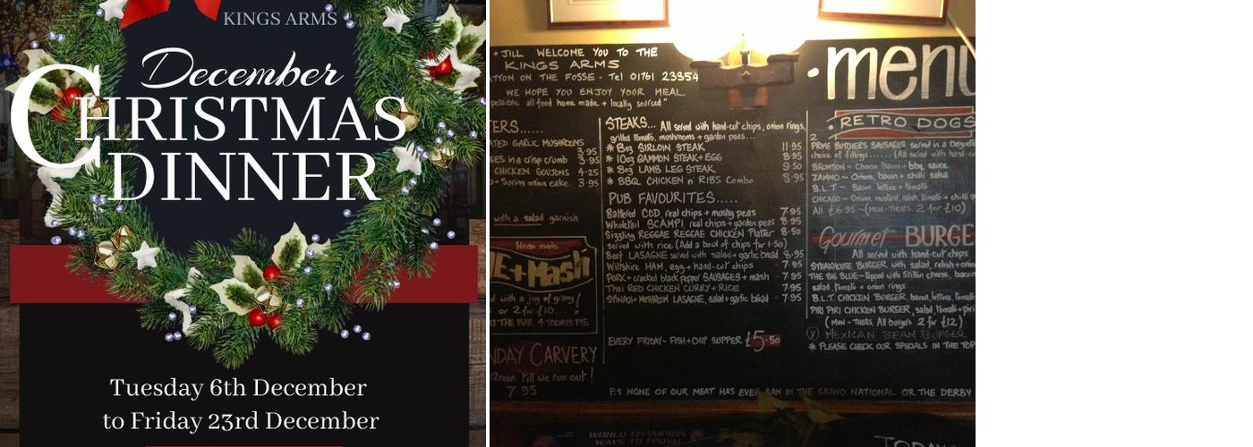 The Kings Arms Inn Menu