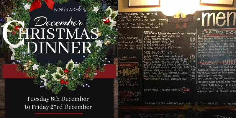 The Kings Arms Inn Menu