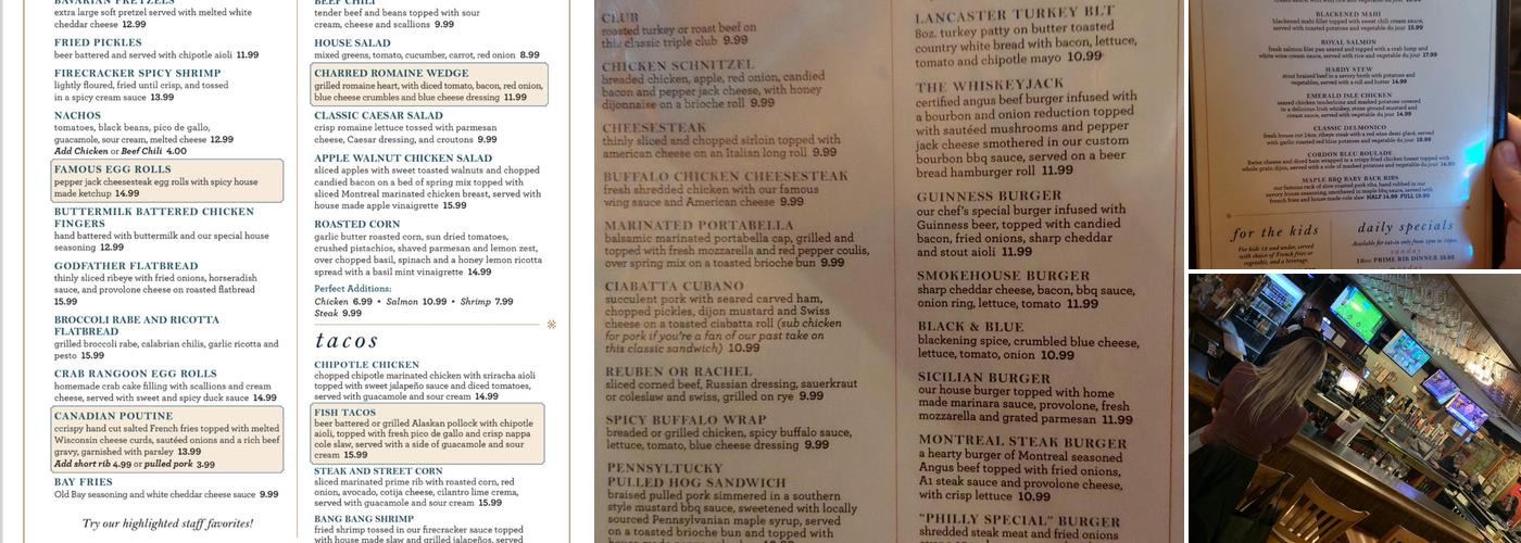 New Britain Inn Menu