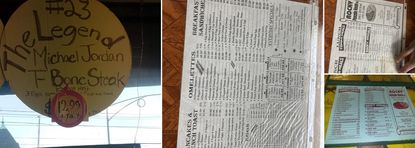 Rocky's Pancake House Menu