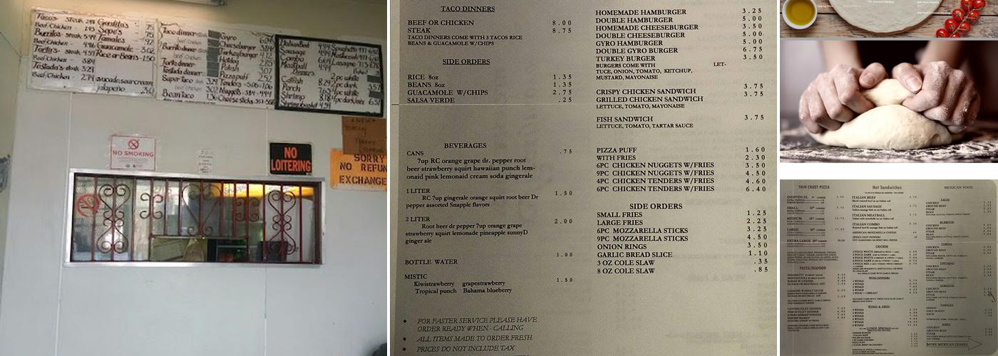 Margarita's Pizzeria Menu