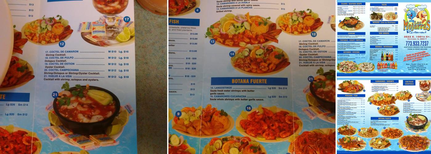 Las Mojarras Restaurant Menu