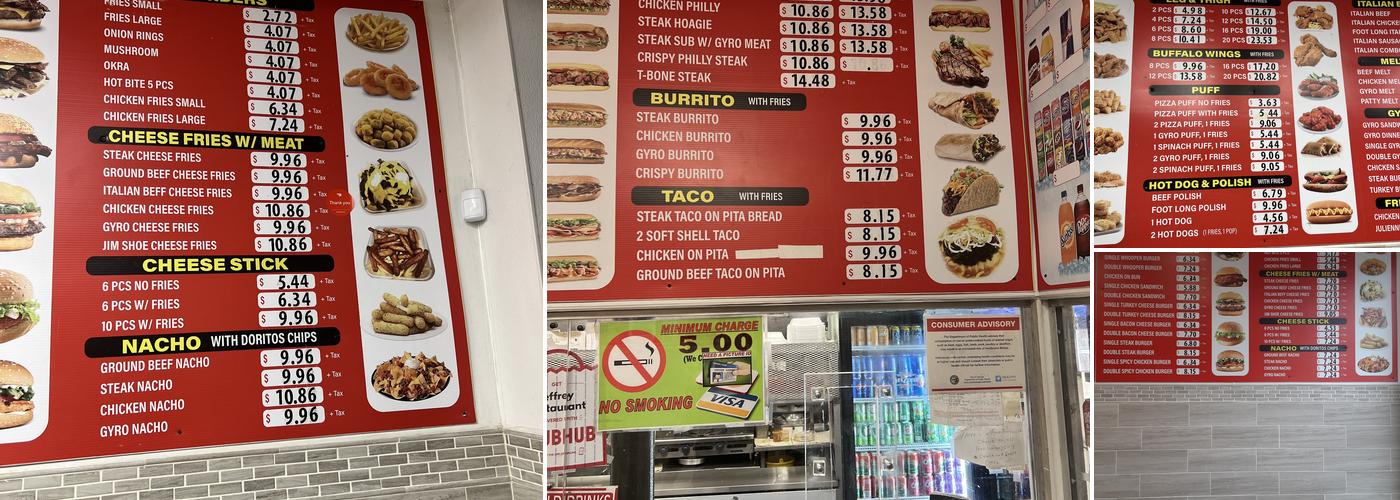 Jeffrey Restaurant Inc Menu