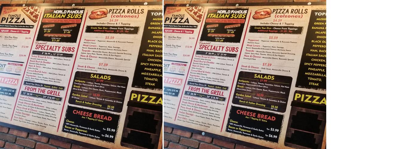 Original Buscemi's313 Menu