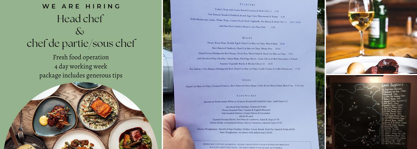 The Pheasant at Neenton Menu