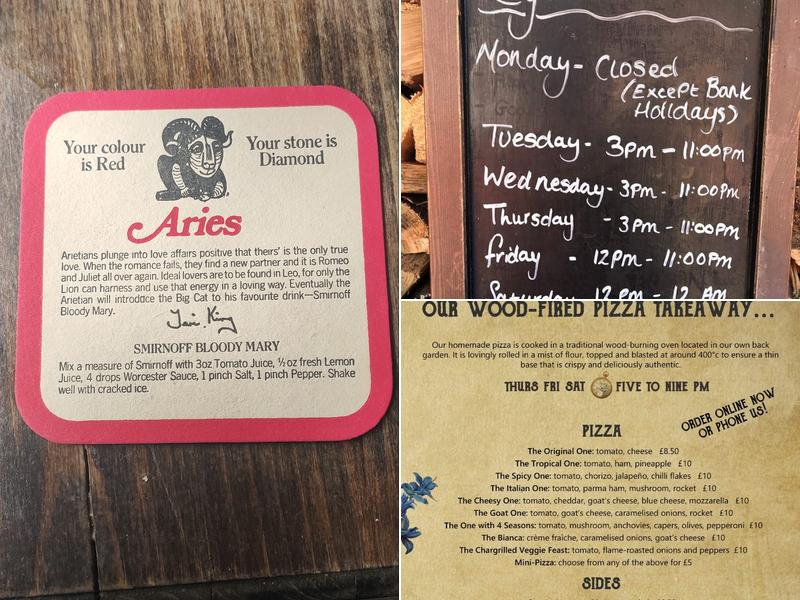 Egerton Arms Menu