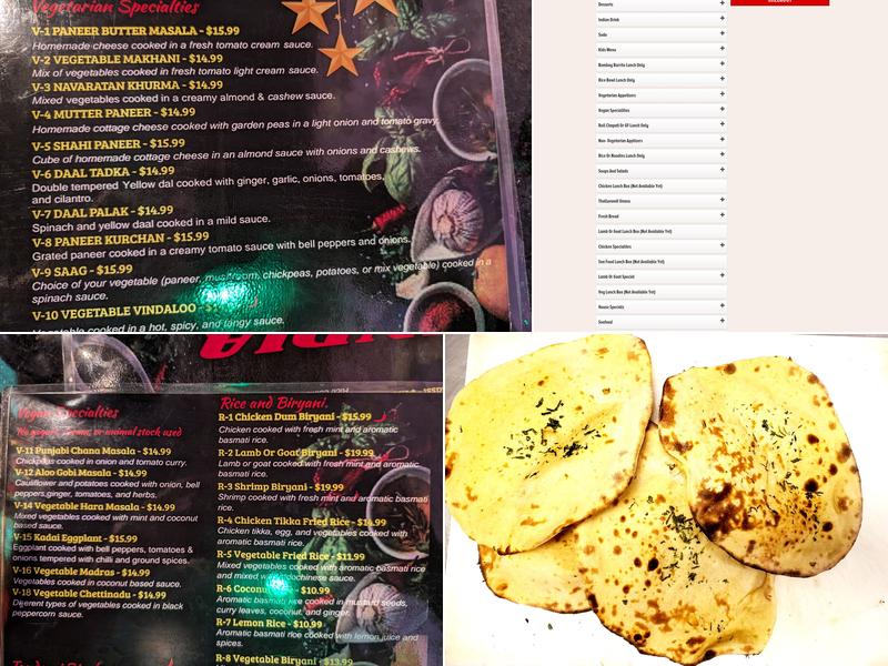 India Bar & Grill Menu