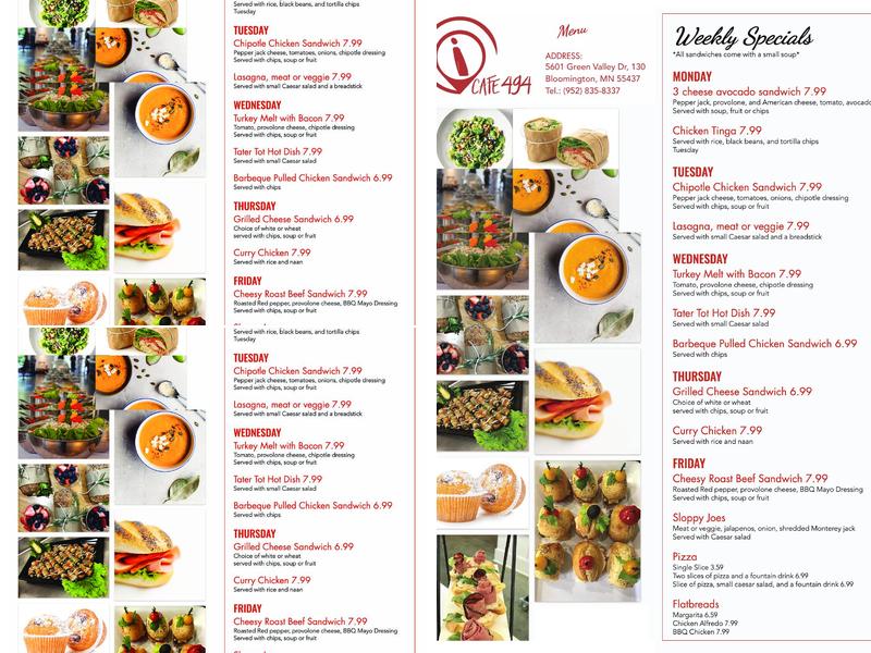 Cafe i494 Menu