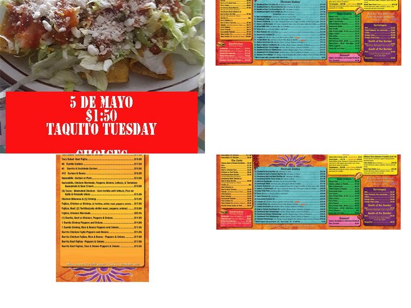 El Tapatío Mexican Restaurant Menu
