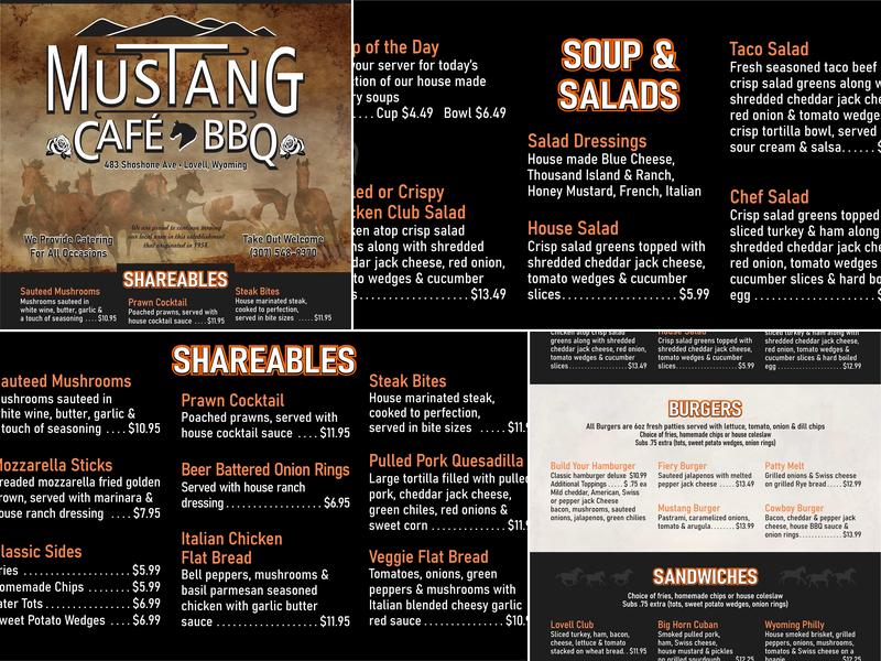 Mustang Cafe & BBQ Menu