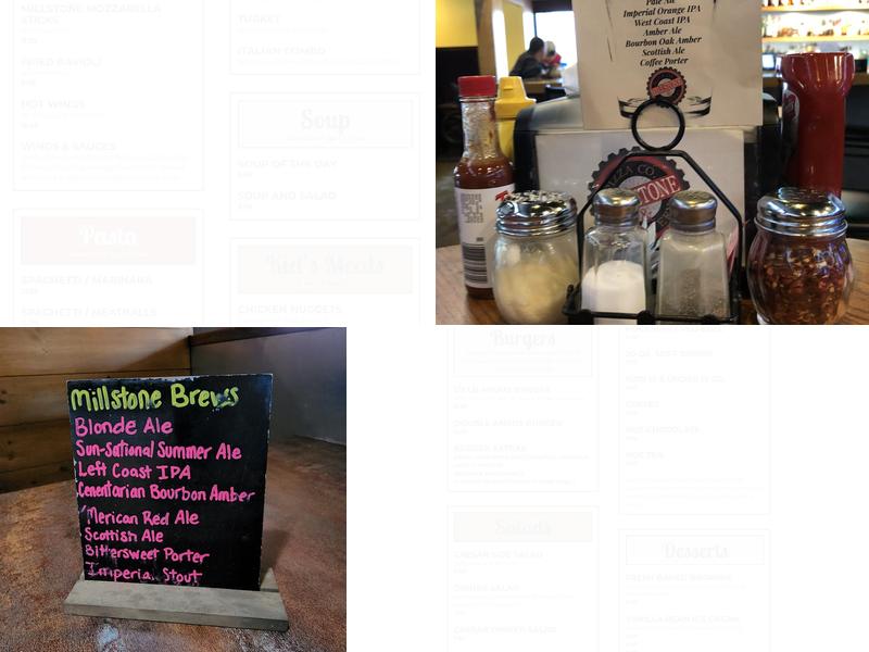 Millstone Pizza Company & Brewery Menu